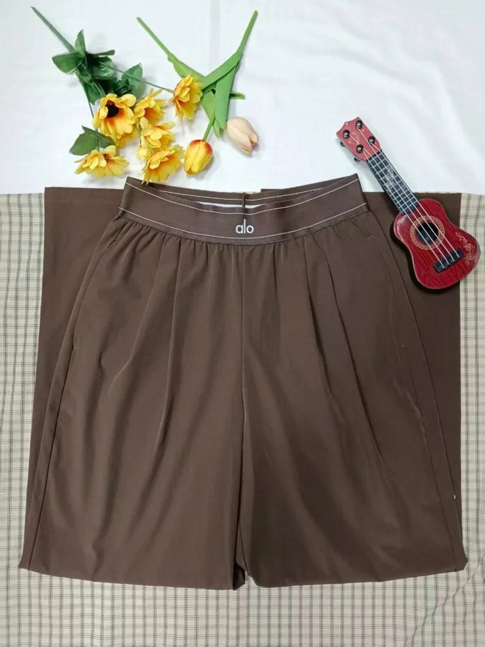 Espresso Brown Alo Yoga Suit Up Trouser(Regular)Wide Leg🦋Brand New